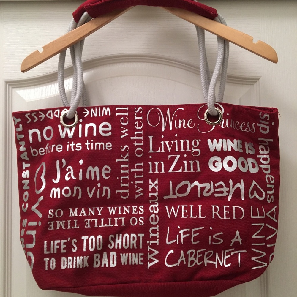 Chris’s Stuff wine tote bag, brand new